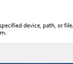 رفع خطای windows cannot access the specified device path or file